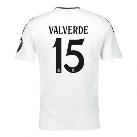 Real Madrid Valverde 15 Hjemmedrakt 2024-25 Kortermet Real Madrid Valverde 15 Hjemmedrakt 2024-25 Kortermet